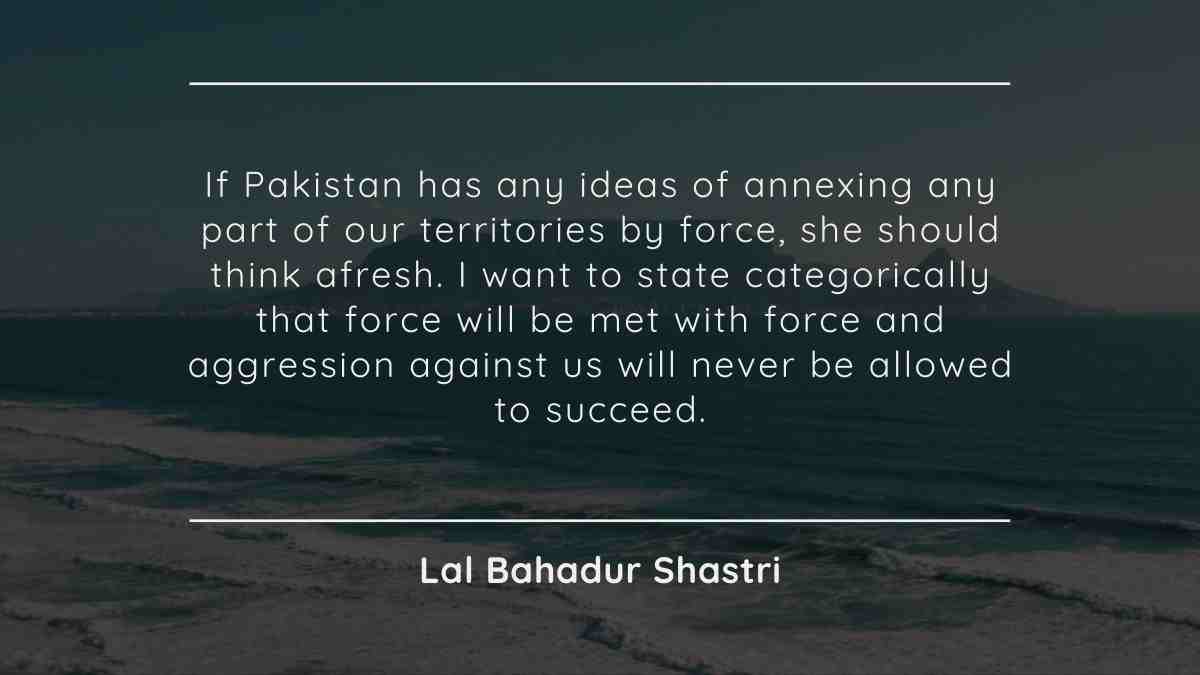 Lal Bahadur Shastri quotes